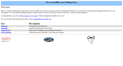 Desktop Screenshot of lists.secondlife.com